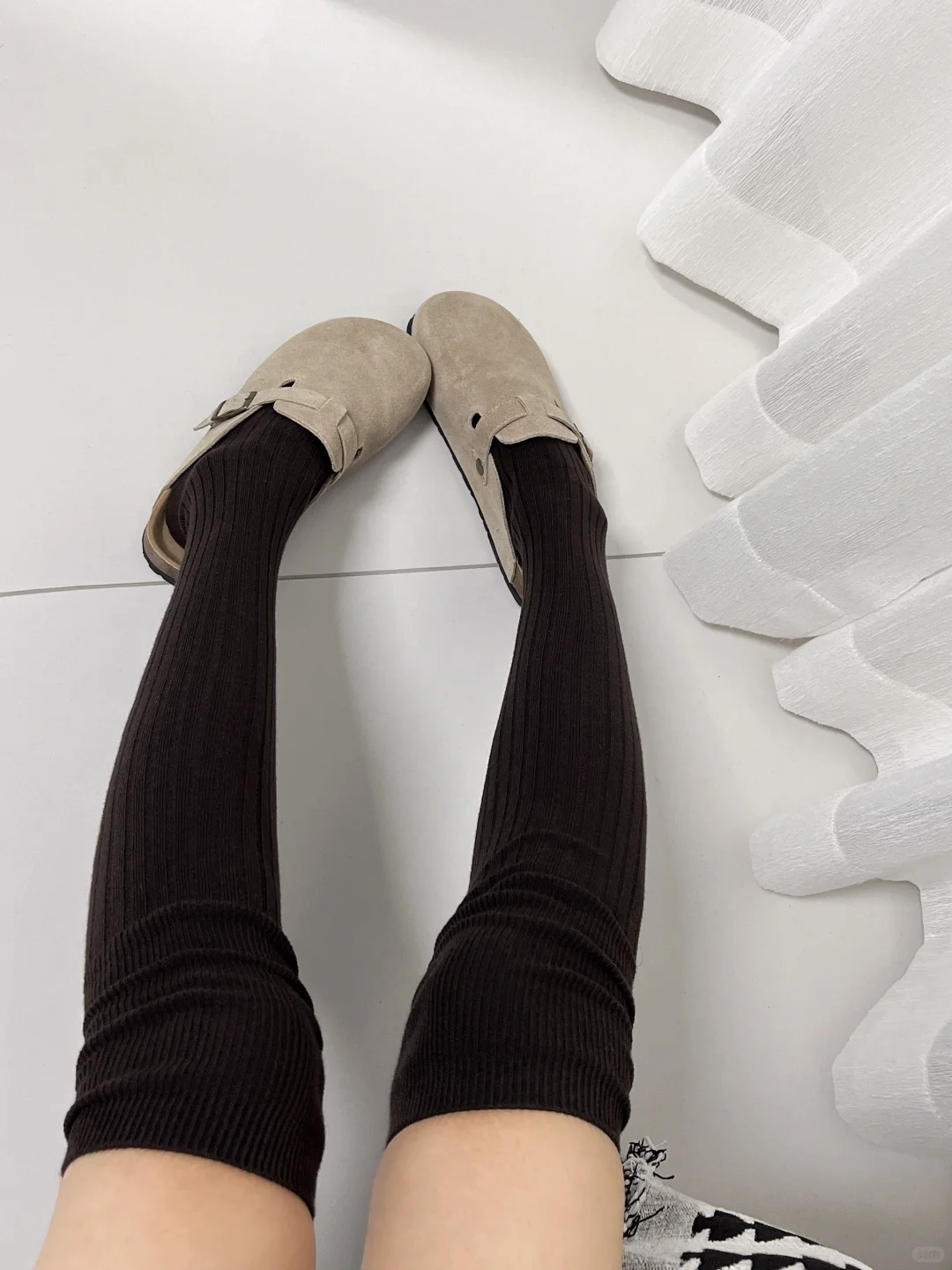 🤎过膝袜 今日 ootd有点辣了～