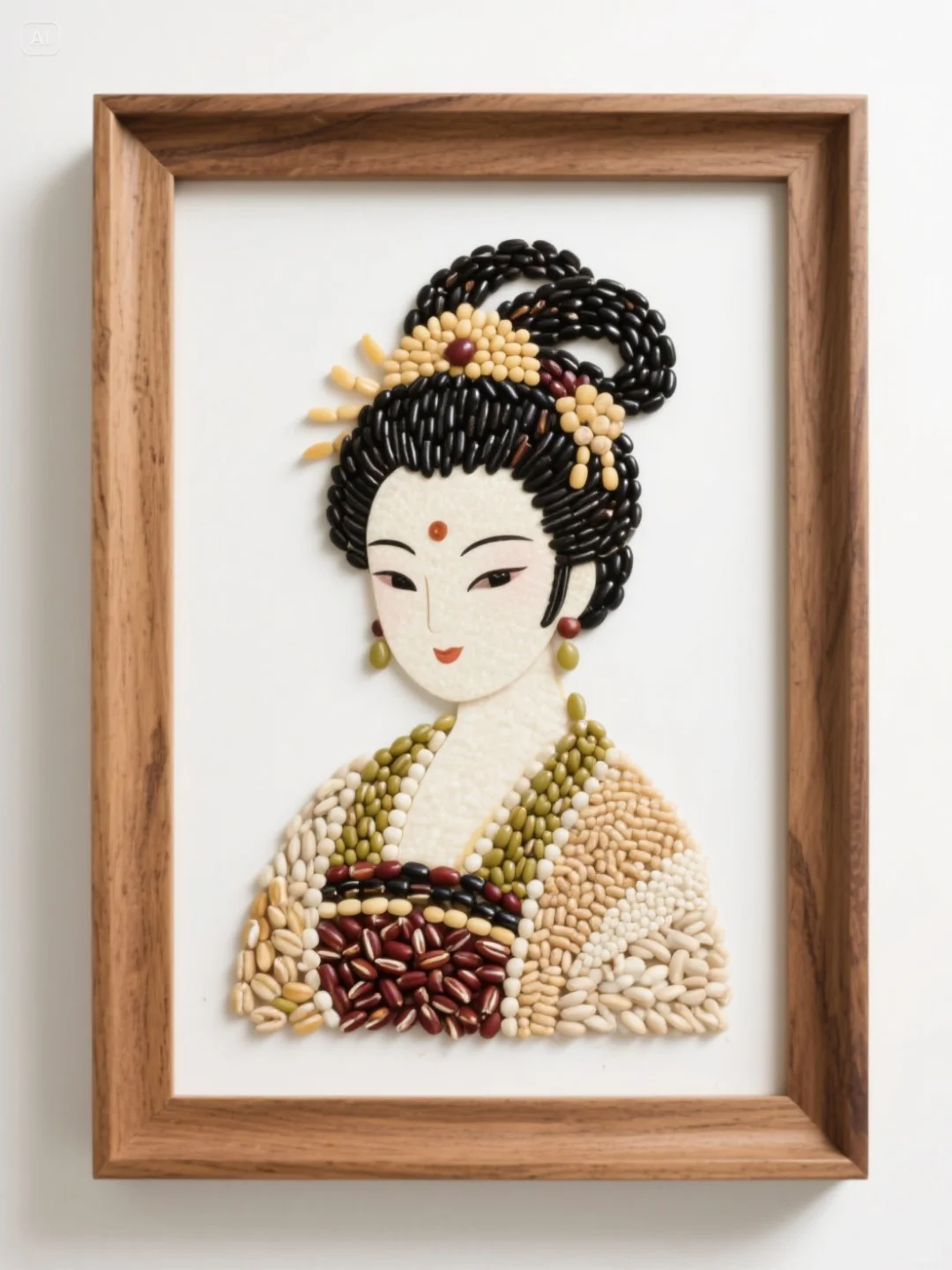 美女谷物画--最朴素的美