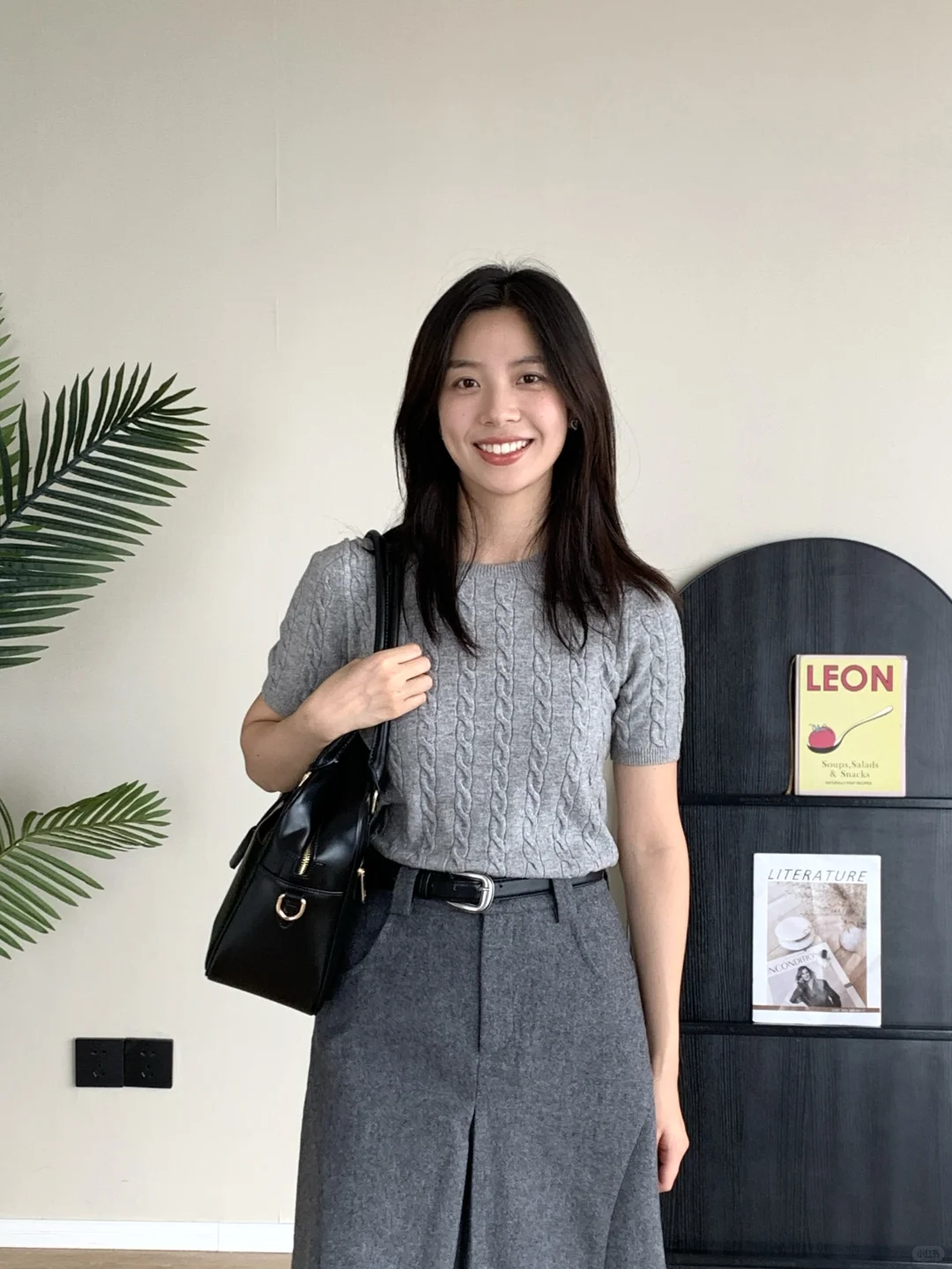一些早秋职场时髦针织穿搭