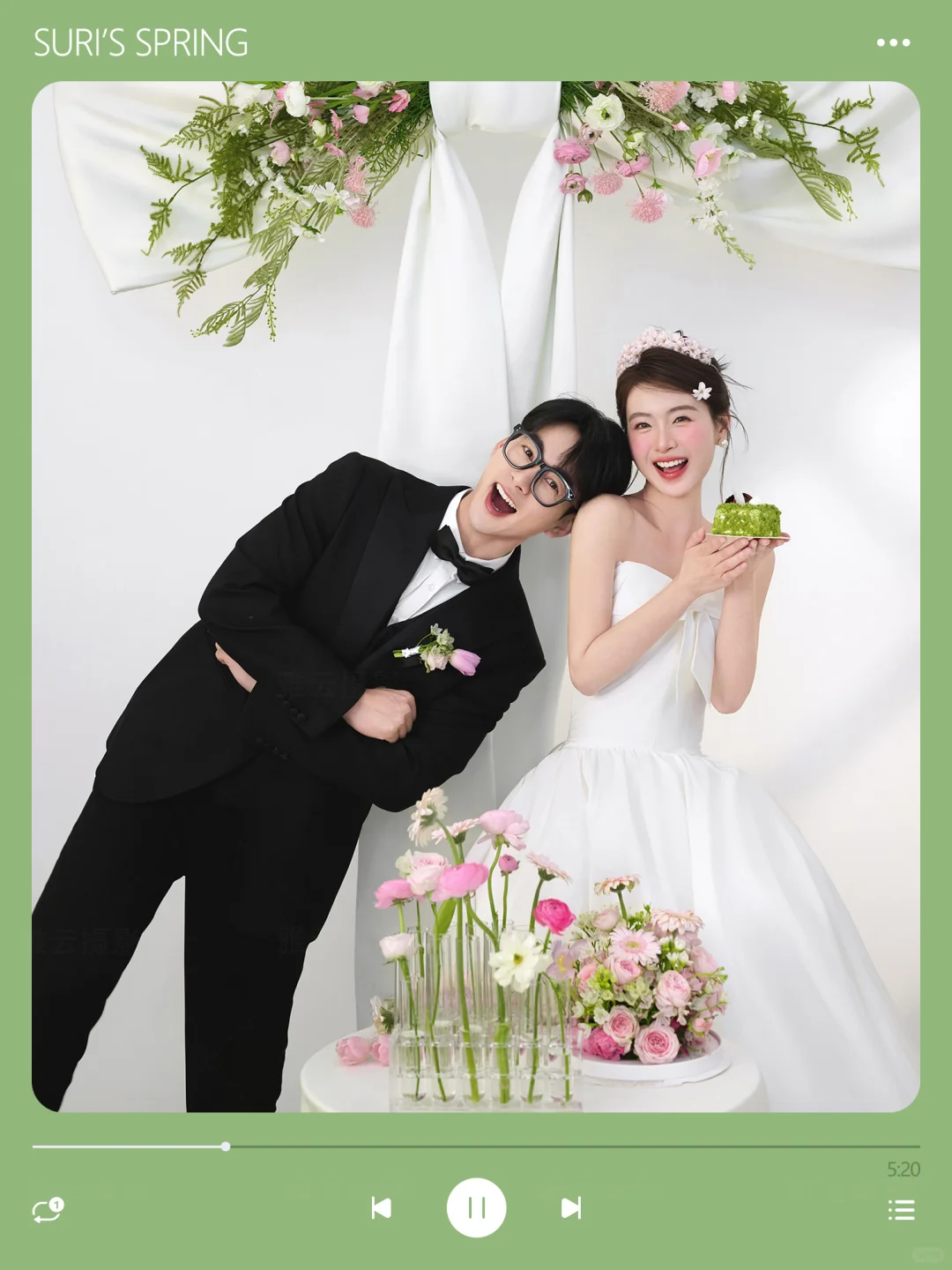 乖乖值99%的室内小清新婚纱照🌷要被甜晕噜