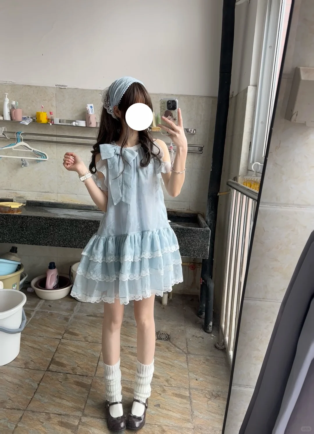 蓝色小裙子太漂亮啦！