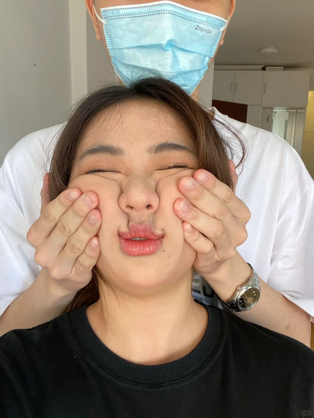 我女朋友美得像朵花 手机原图不P直接发