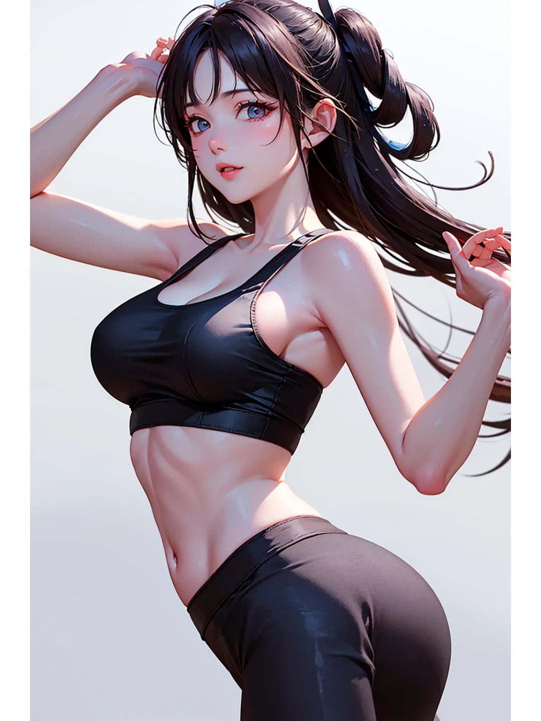 AI绘画 瑜伽服 健身少女