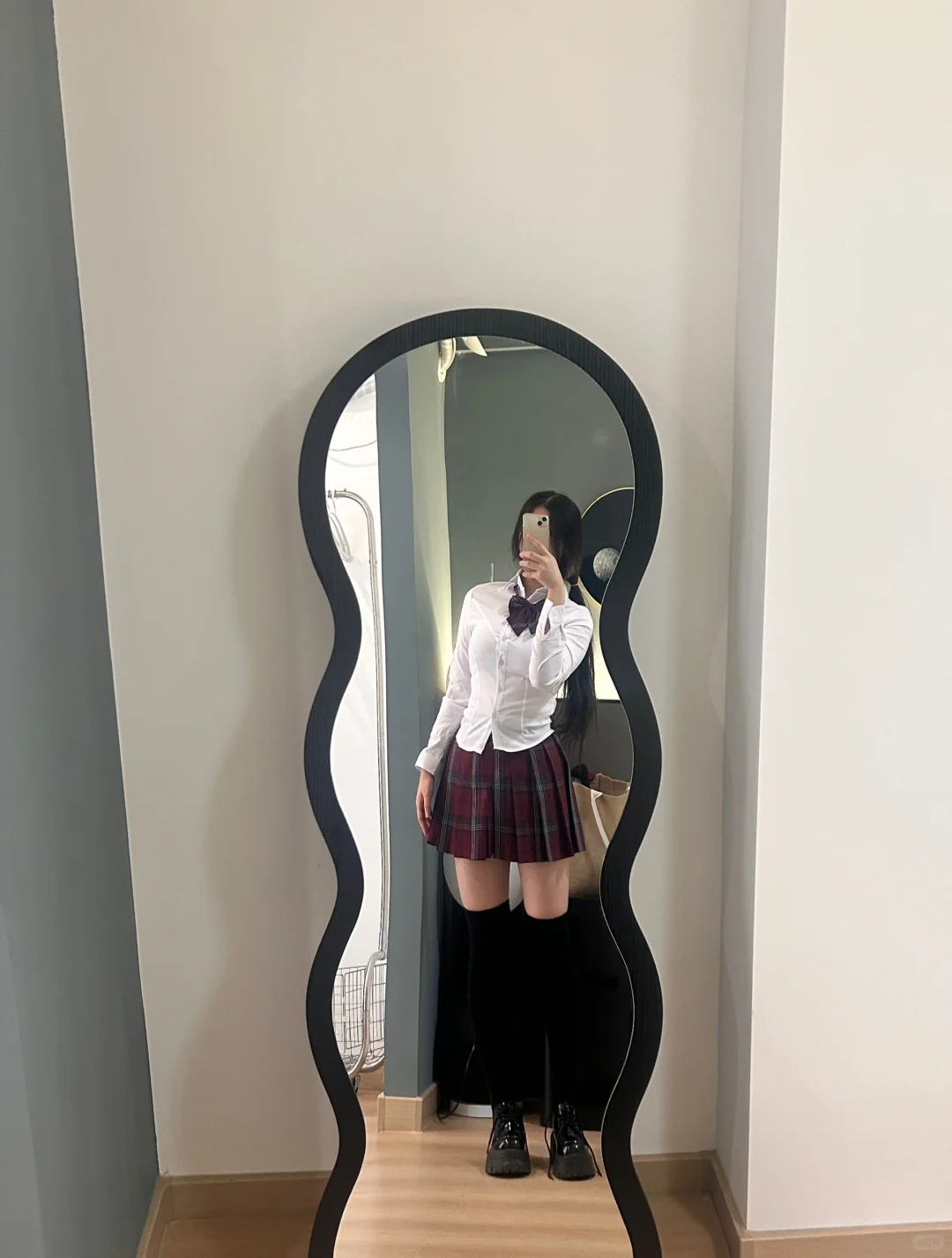 女大学生第一次进军jk门！