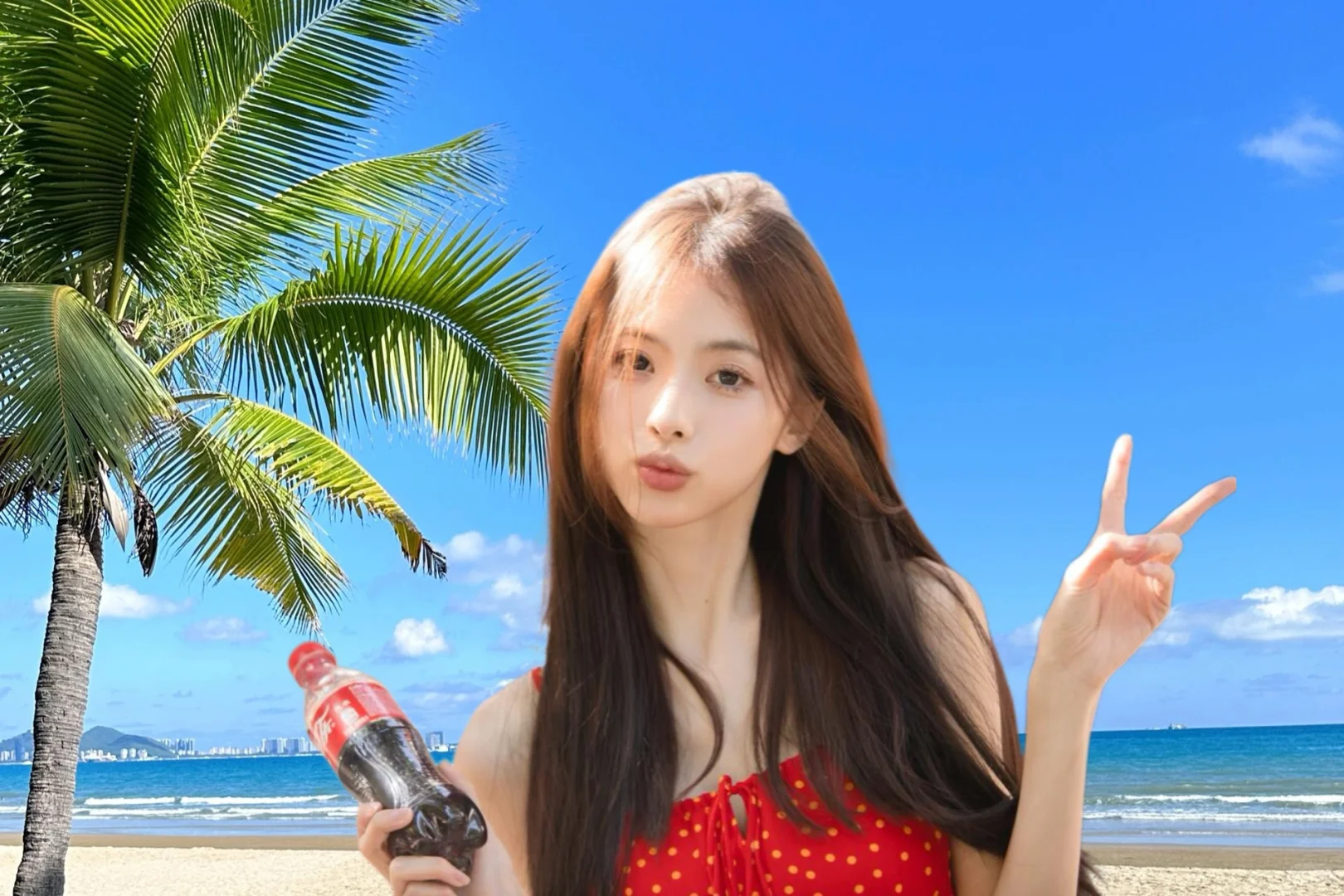 三亚约拍：哇！她好像在椰林里发光！