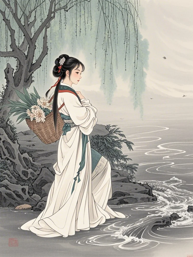 佳人如画，静若幽兰