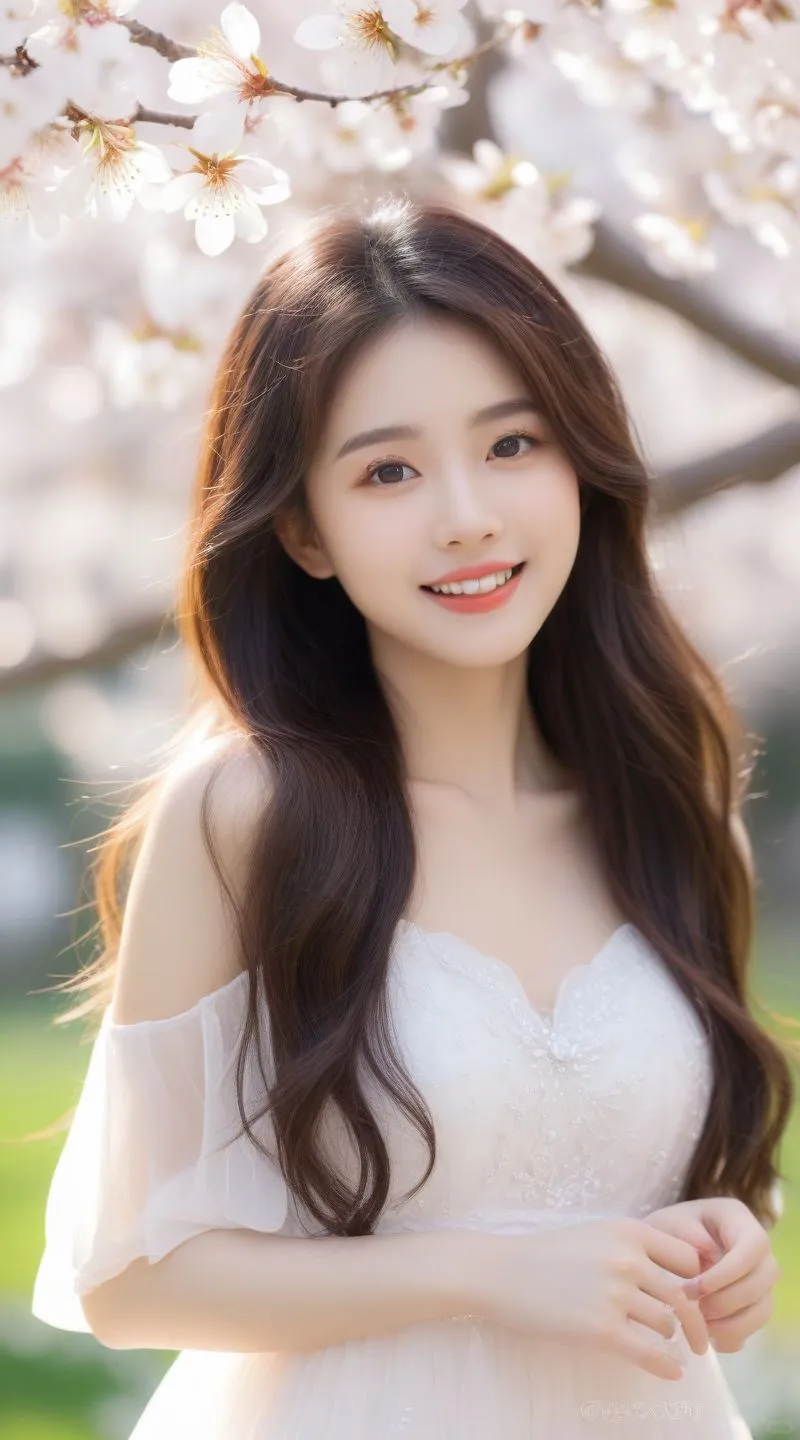 👀长发白裙，美若天仙👀