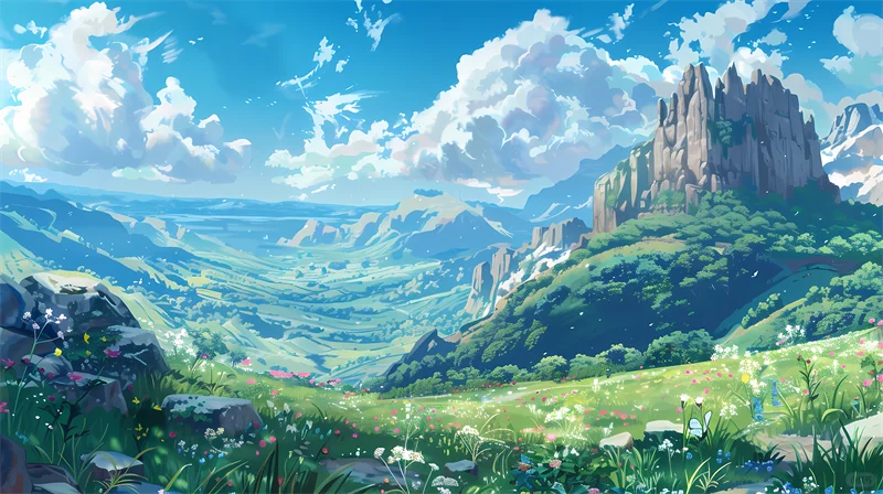【每日壁纸】动漫风格风景壁纸，素材