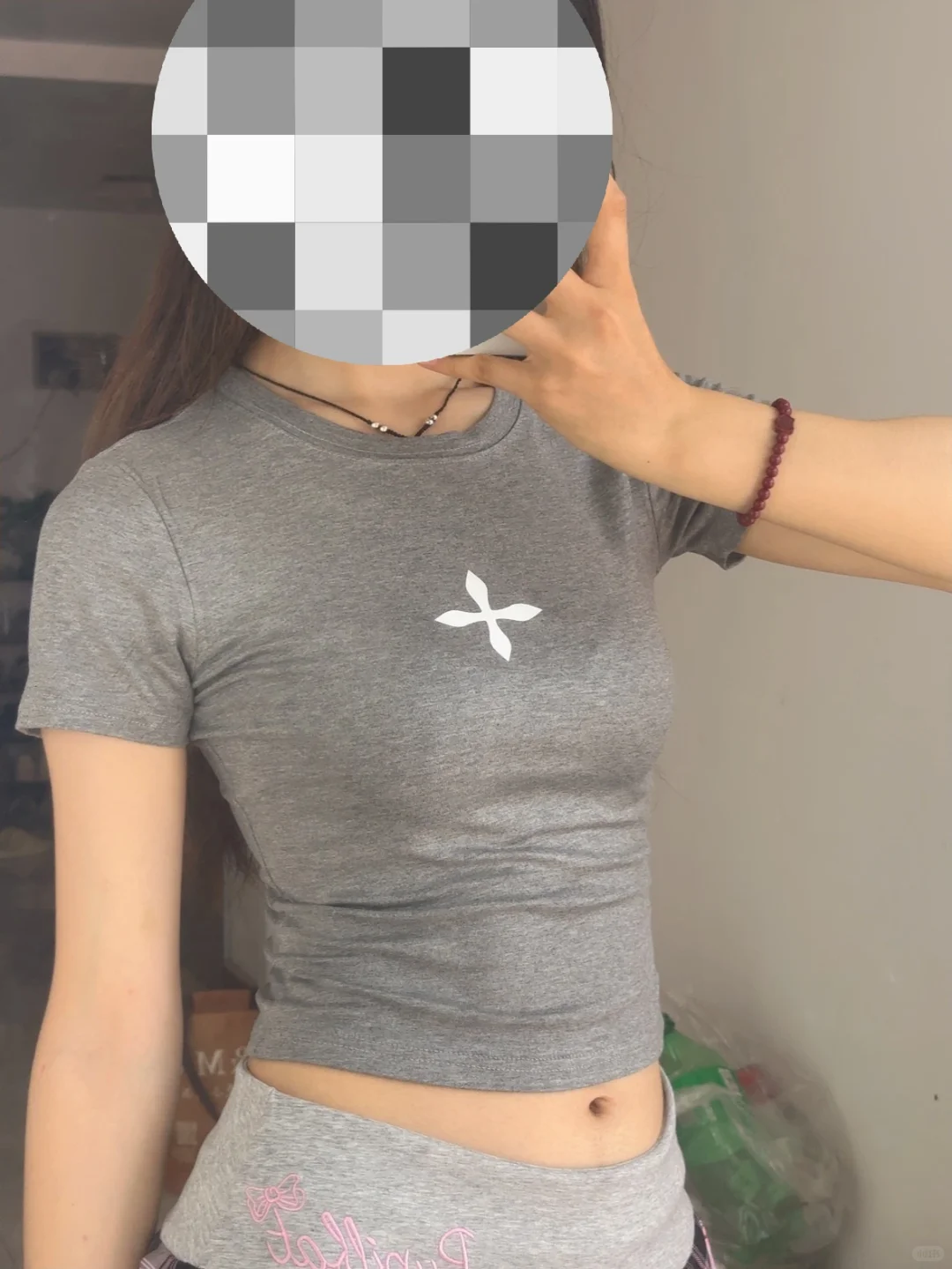 Pxx一整套💰50➕甜辣风穿搭 |短T➕格裙👗