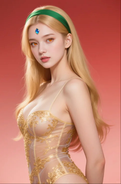 金发闭眼女郎