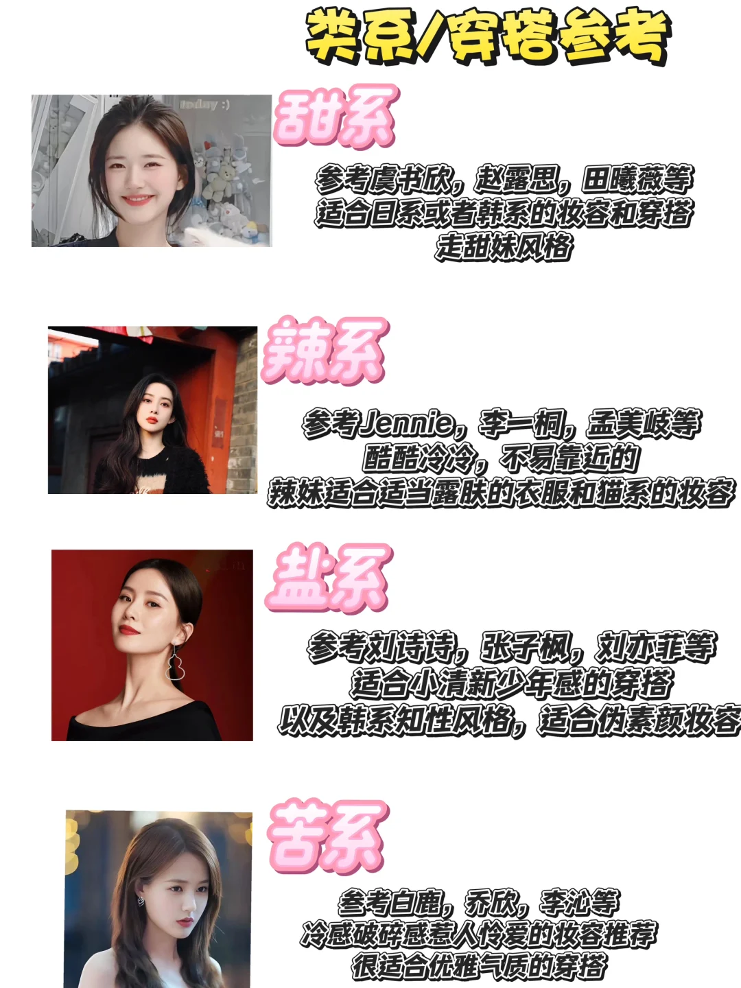 刷到四种风格的神仙小姐姐来测一下！