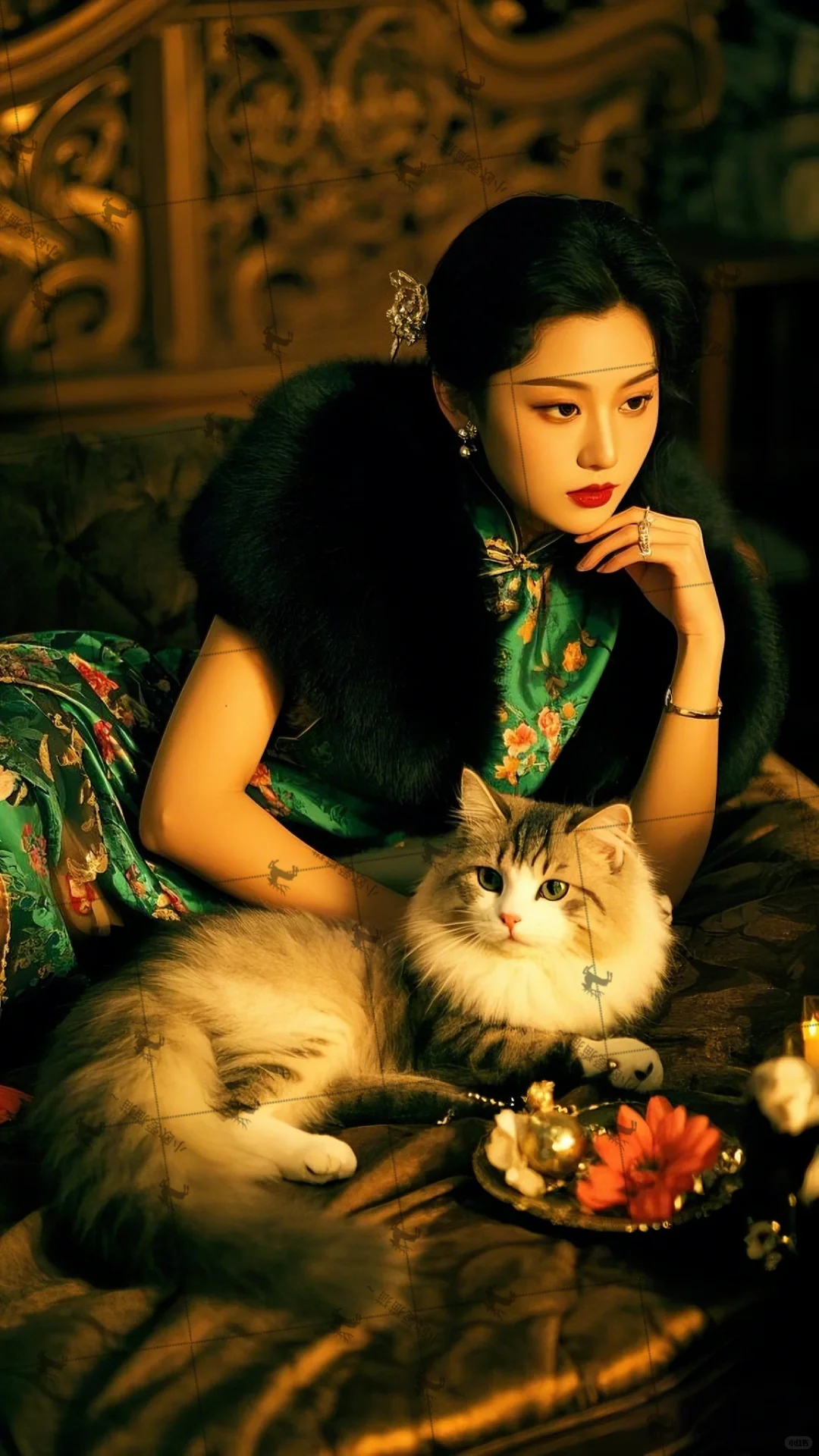 🎞穿越旧时光 | 复古旗袍女子的优雅风情✨