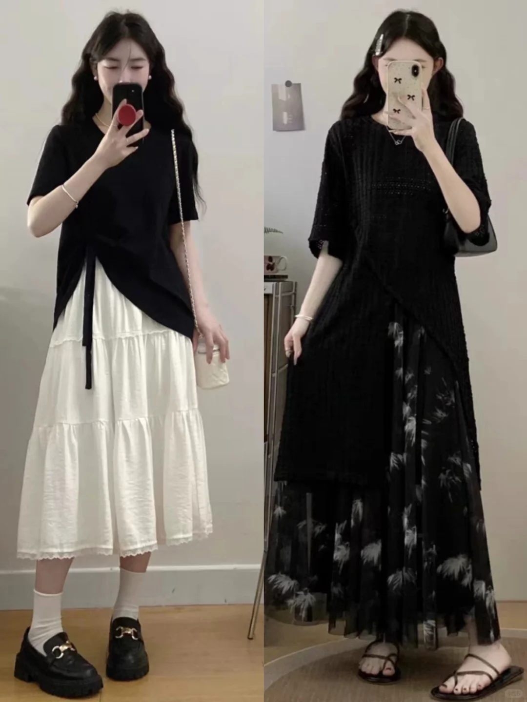 夏季女生半身群装遮胯显瘦穿搭技巧
