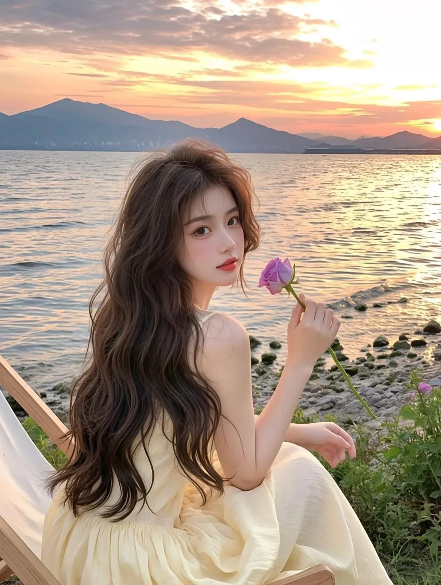 WeChat氛围感头像～夕阳与花，浪漫与你！