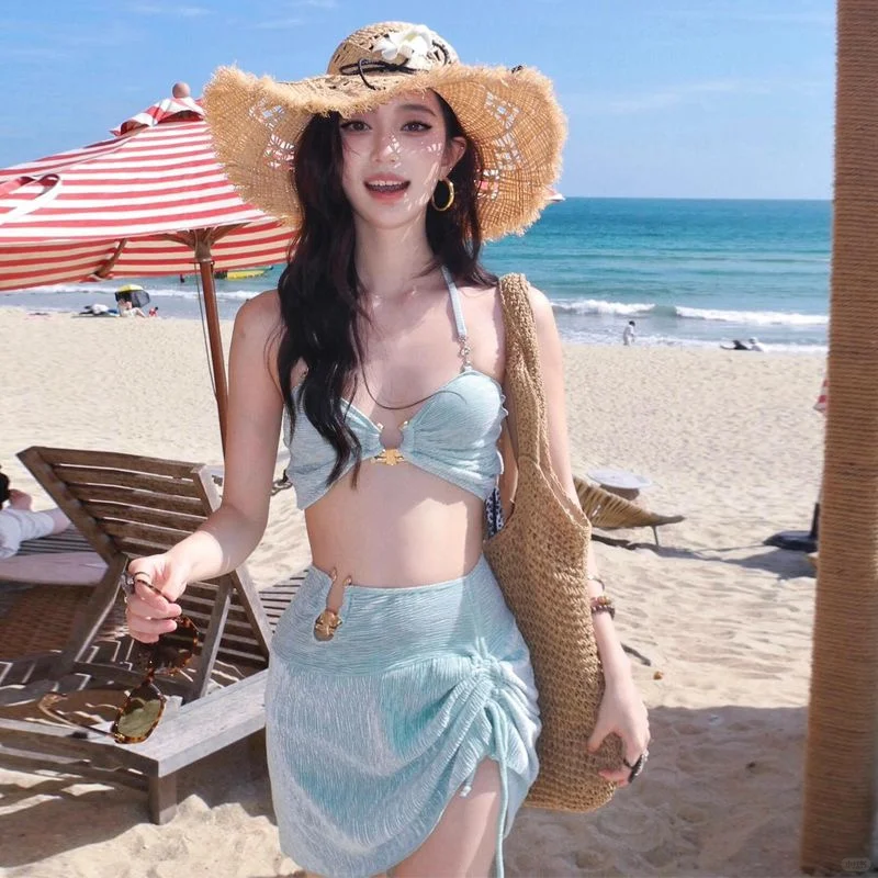 🌴薄荷绿比基尼｜沙滩度假显白泳衣美到窒息