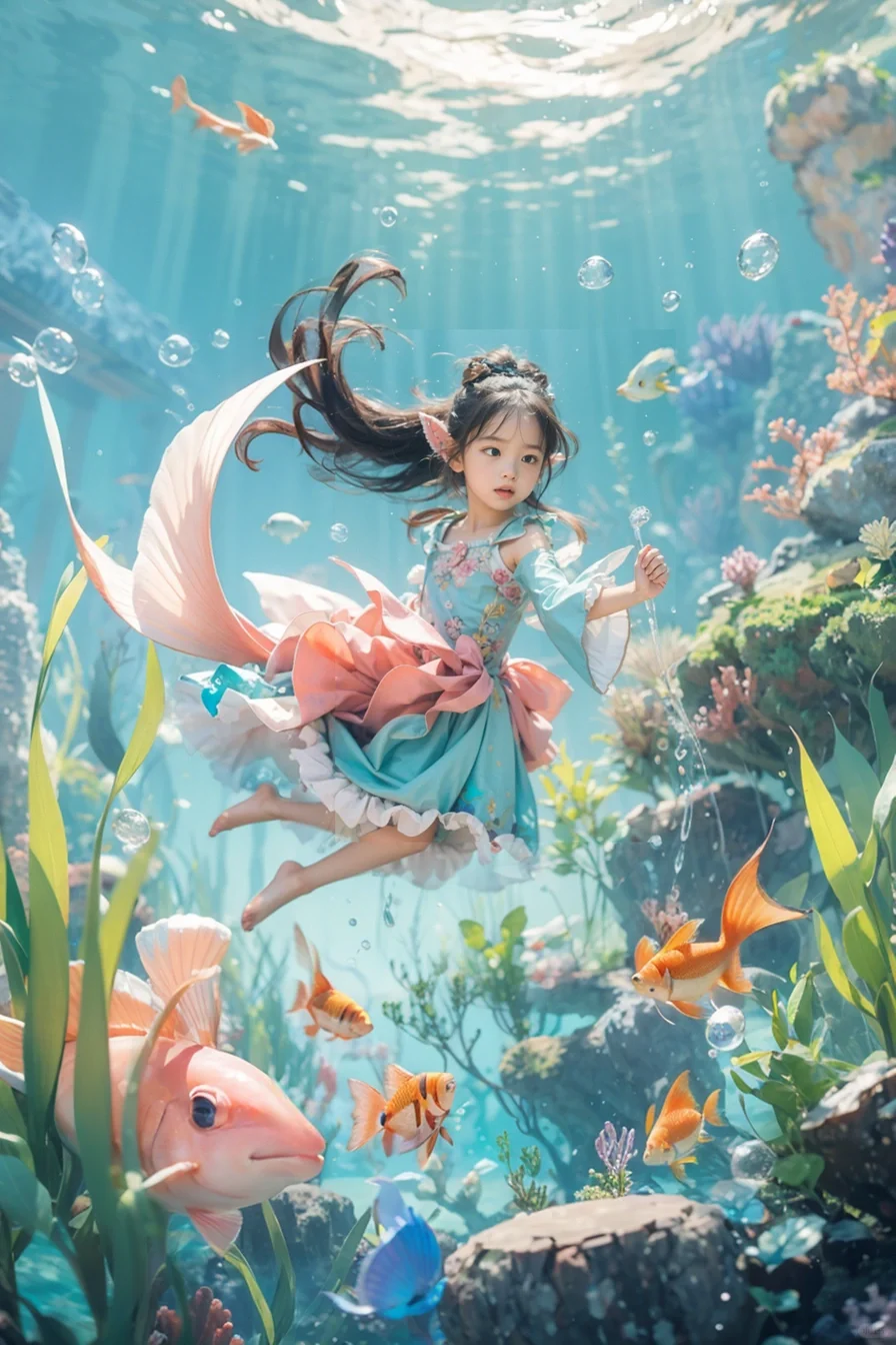 夏天美美的玩水｜附mj超强风格提示词