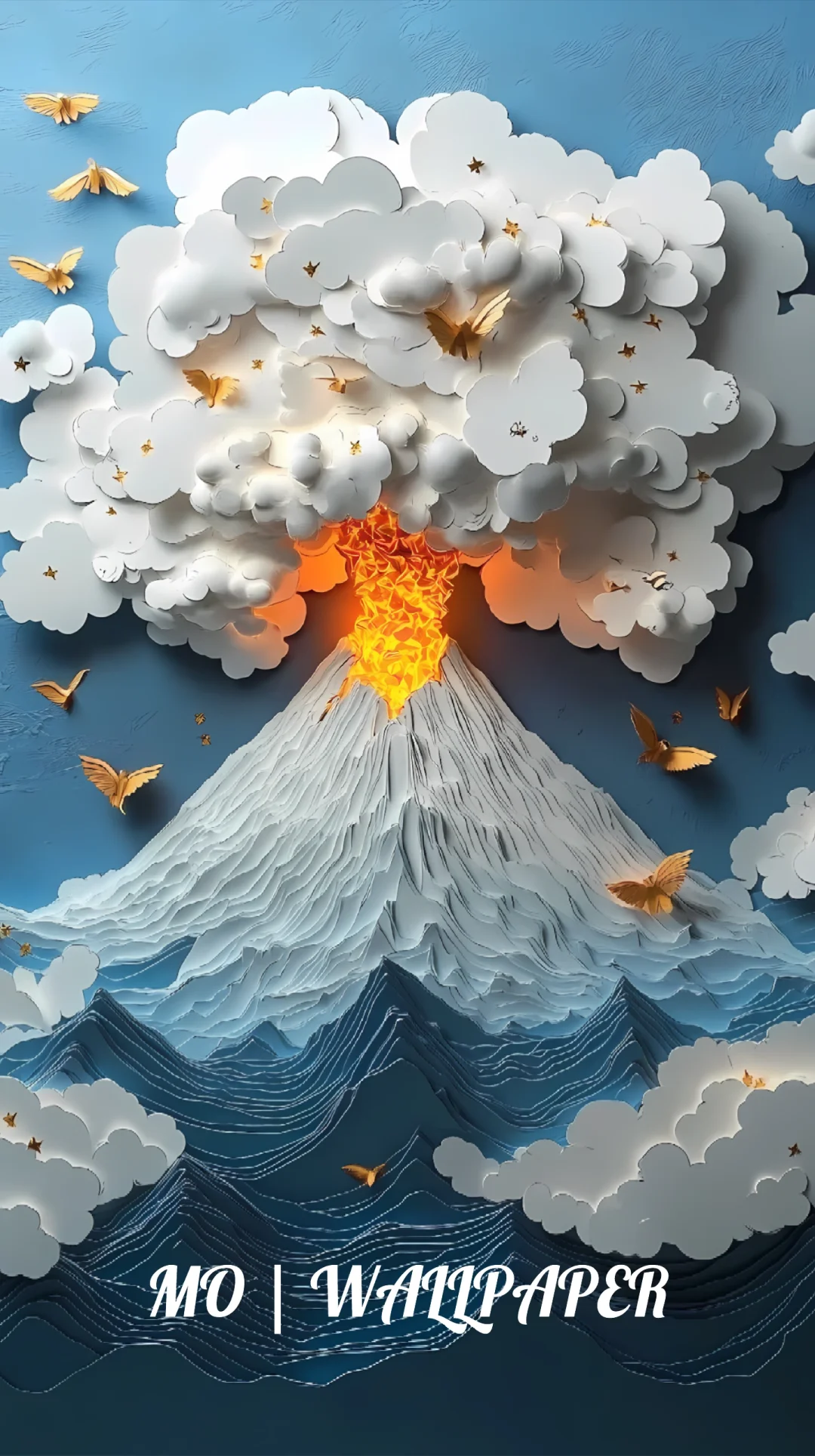8k壁纸 | 天蓝火山 | 高清手机壁纸