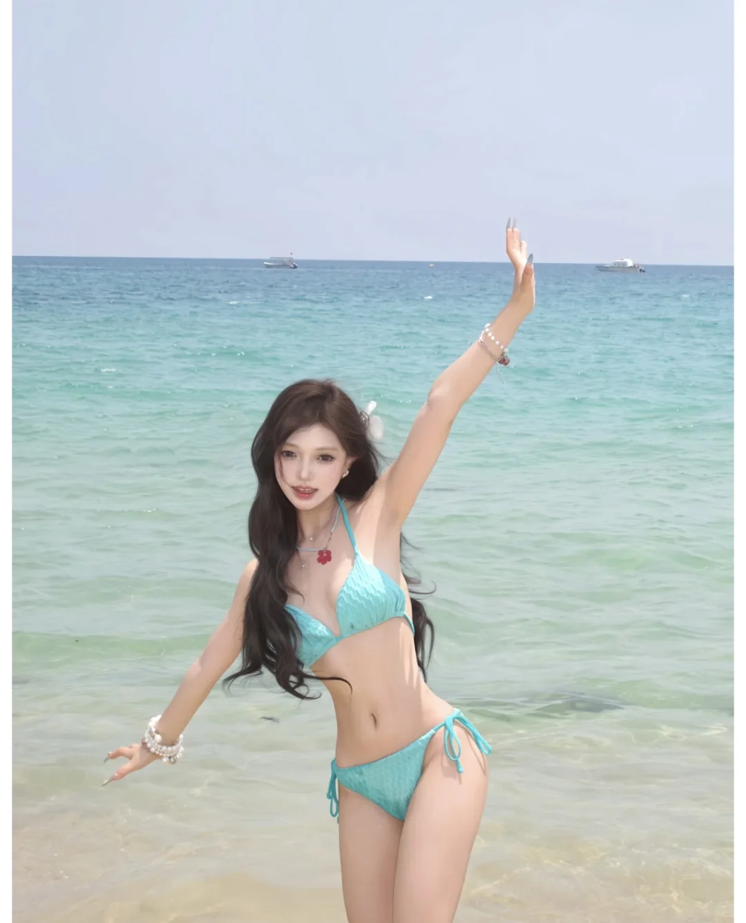 姐妹们听我一句劝！去海边就穿这套 超美的