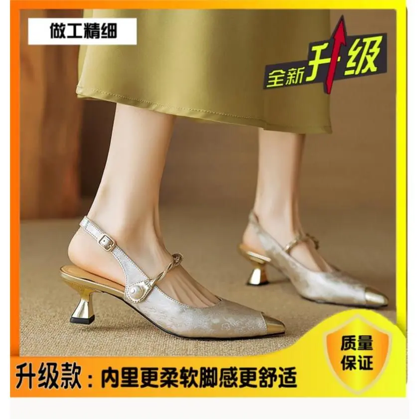 新中式仙女风外穿包头时尚凉鞋女2025新