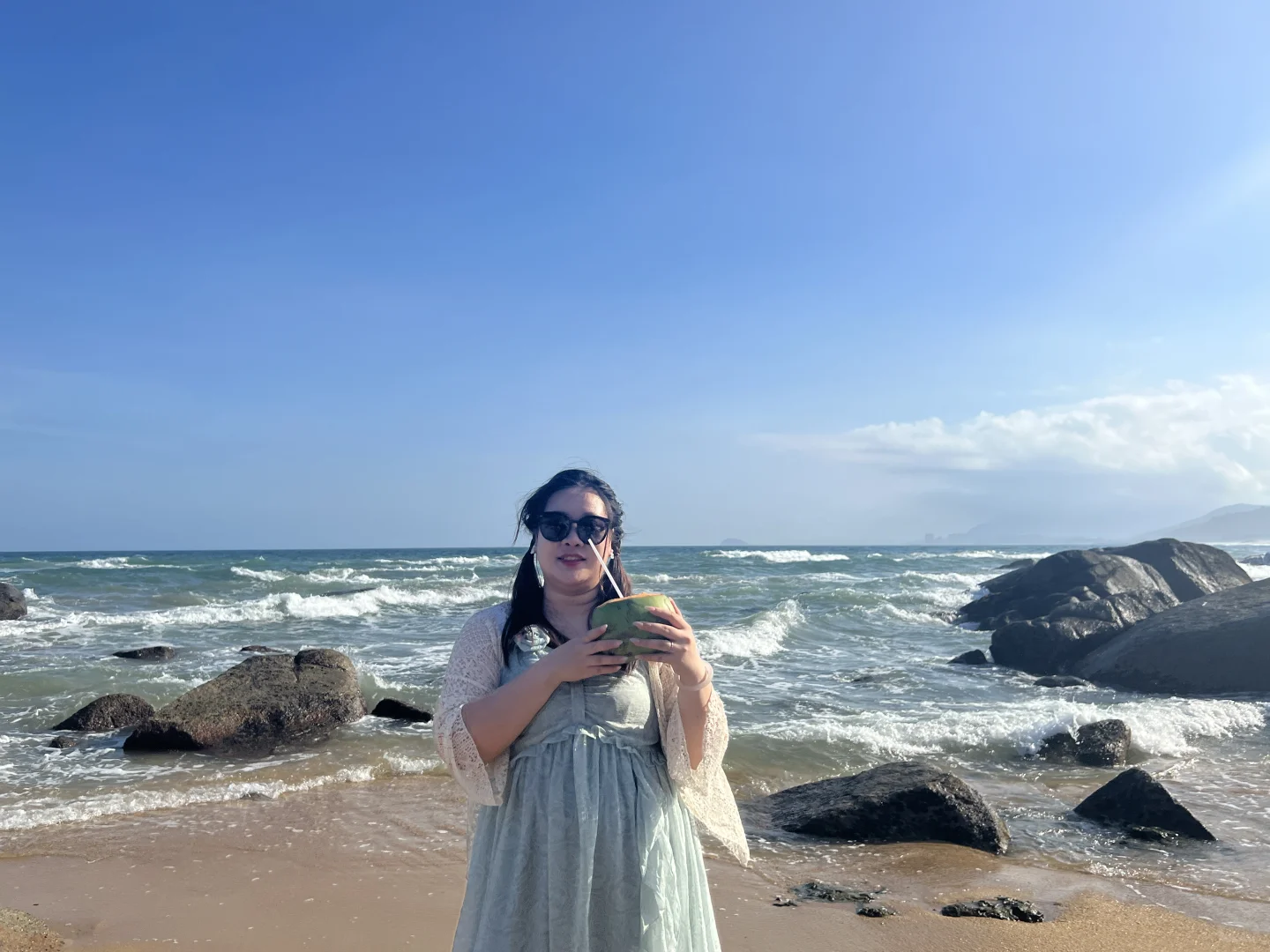 180斤海边战裙分享‼️ live实拍无美颜