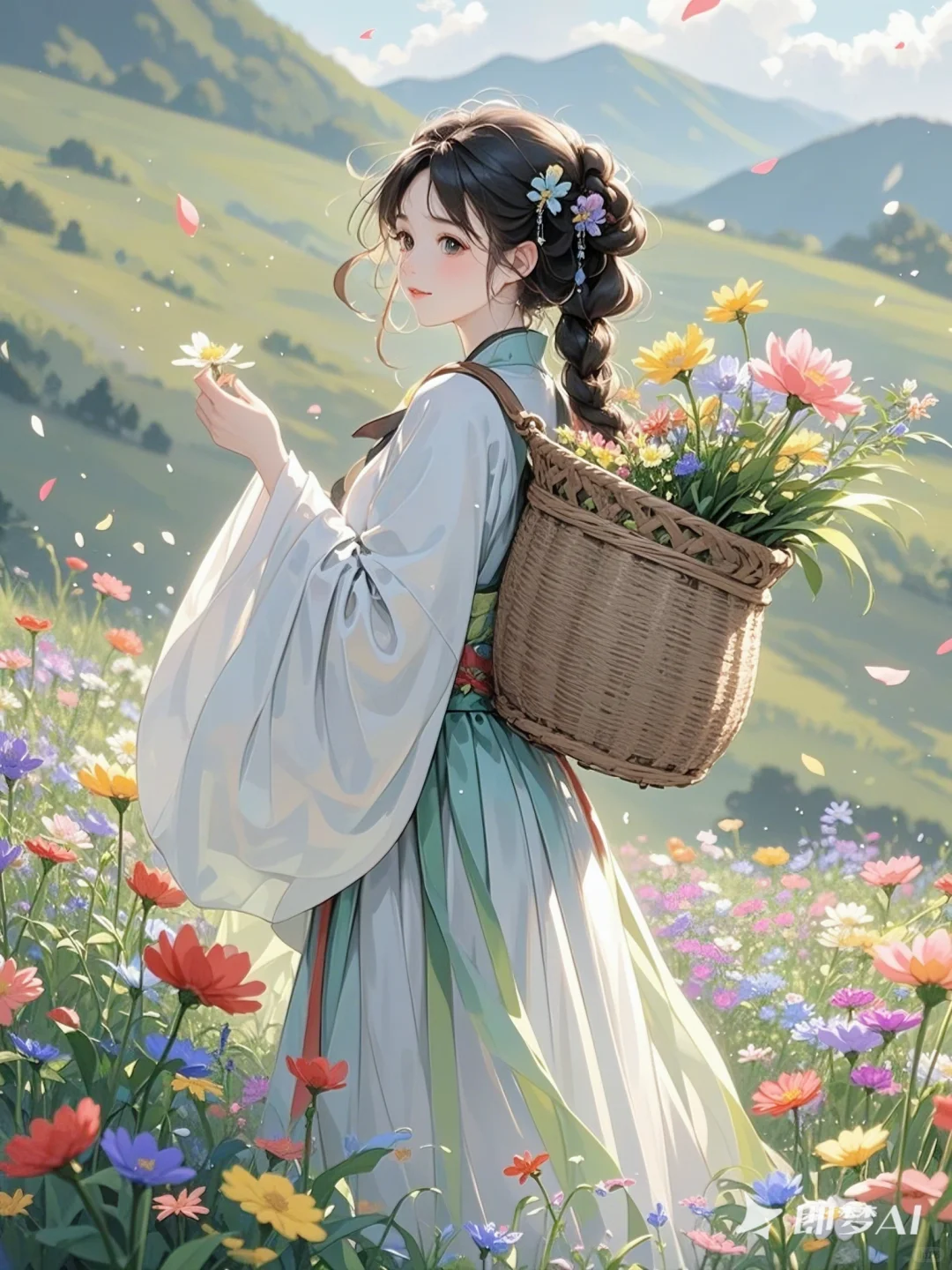 古风|采花少女