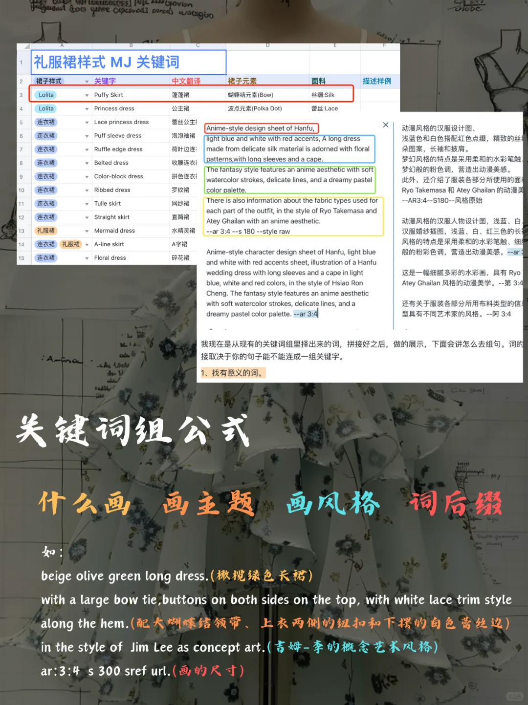 💎【蕾丝蓝纹裙の设计密码】