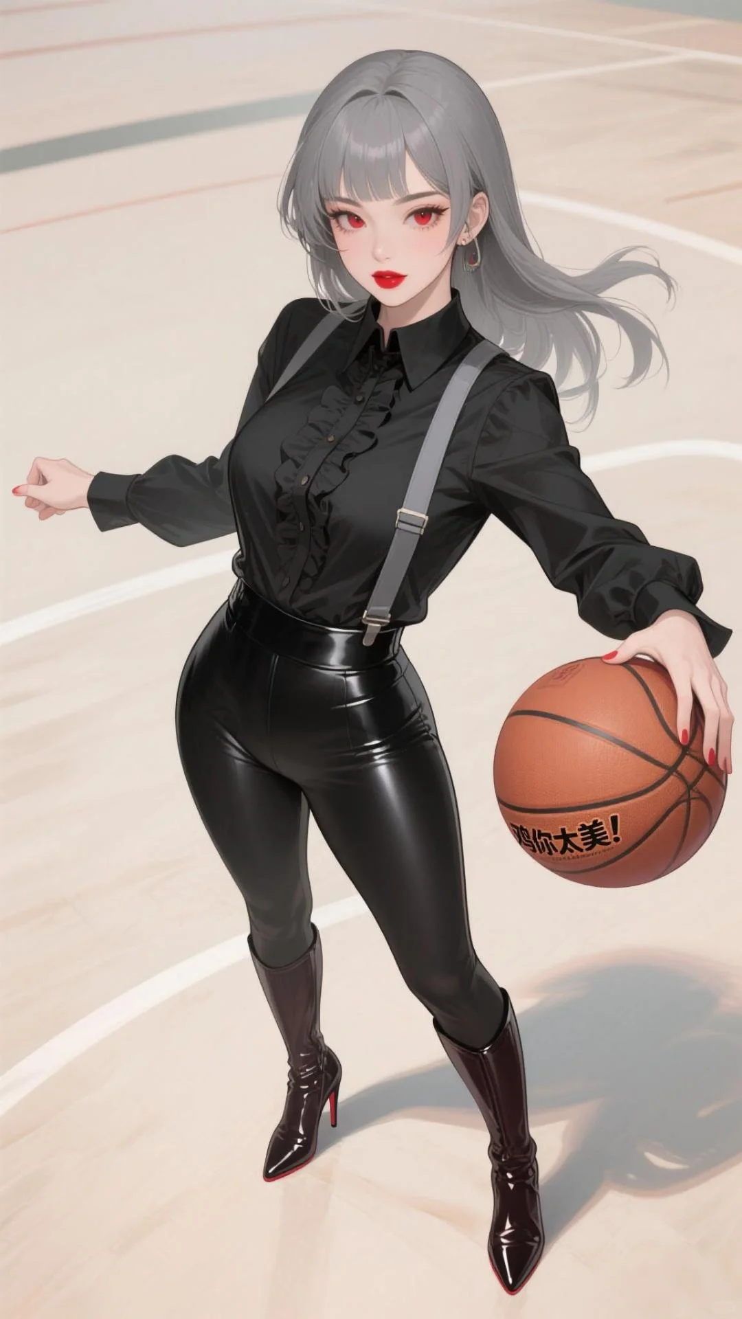 壁纸分享：正在跳舞打篮球的美女小姐姐
