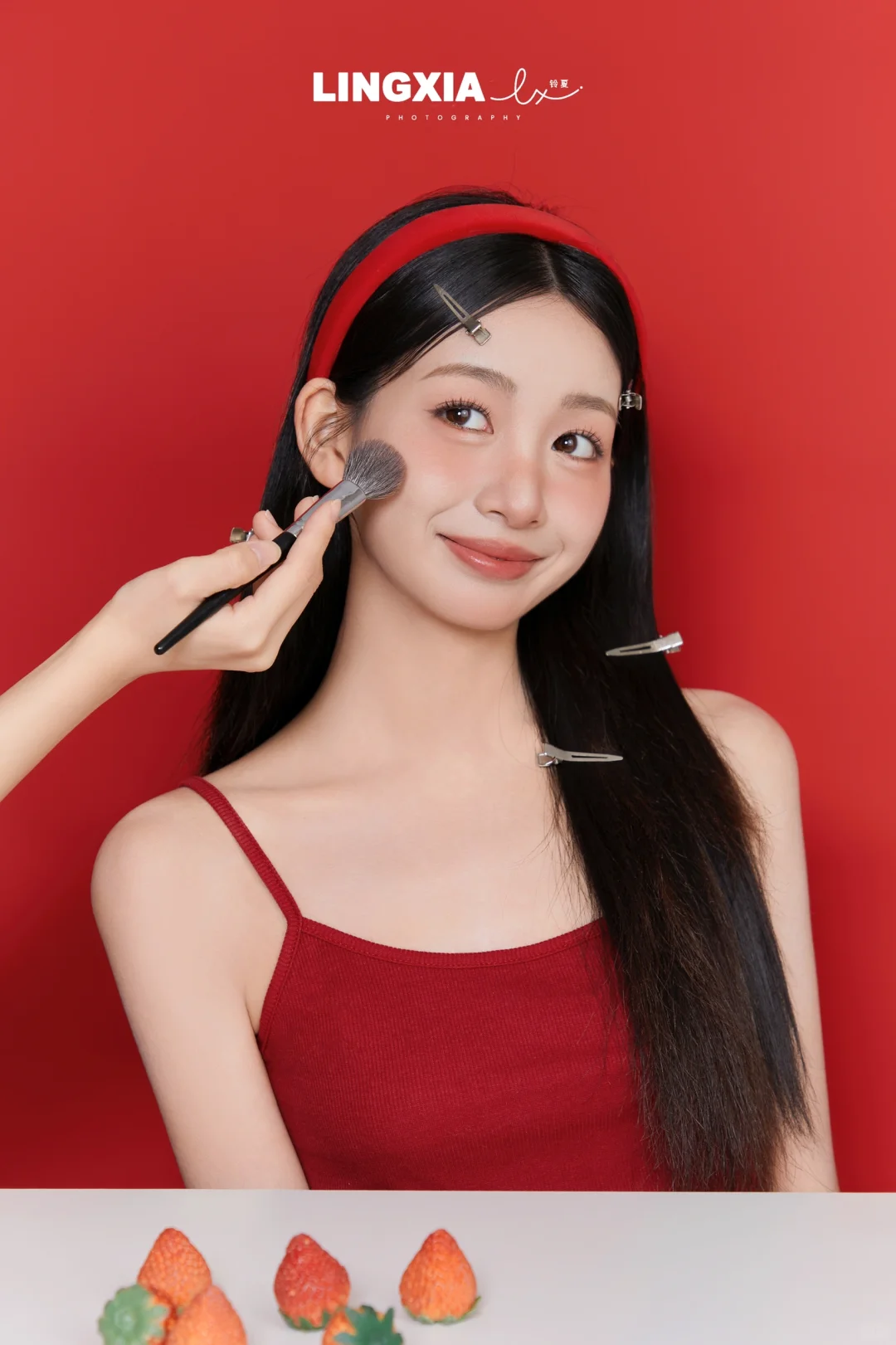 超元气的草莓红色系肖像照🍓| 写真