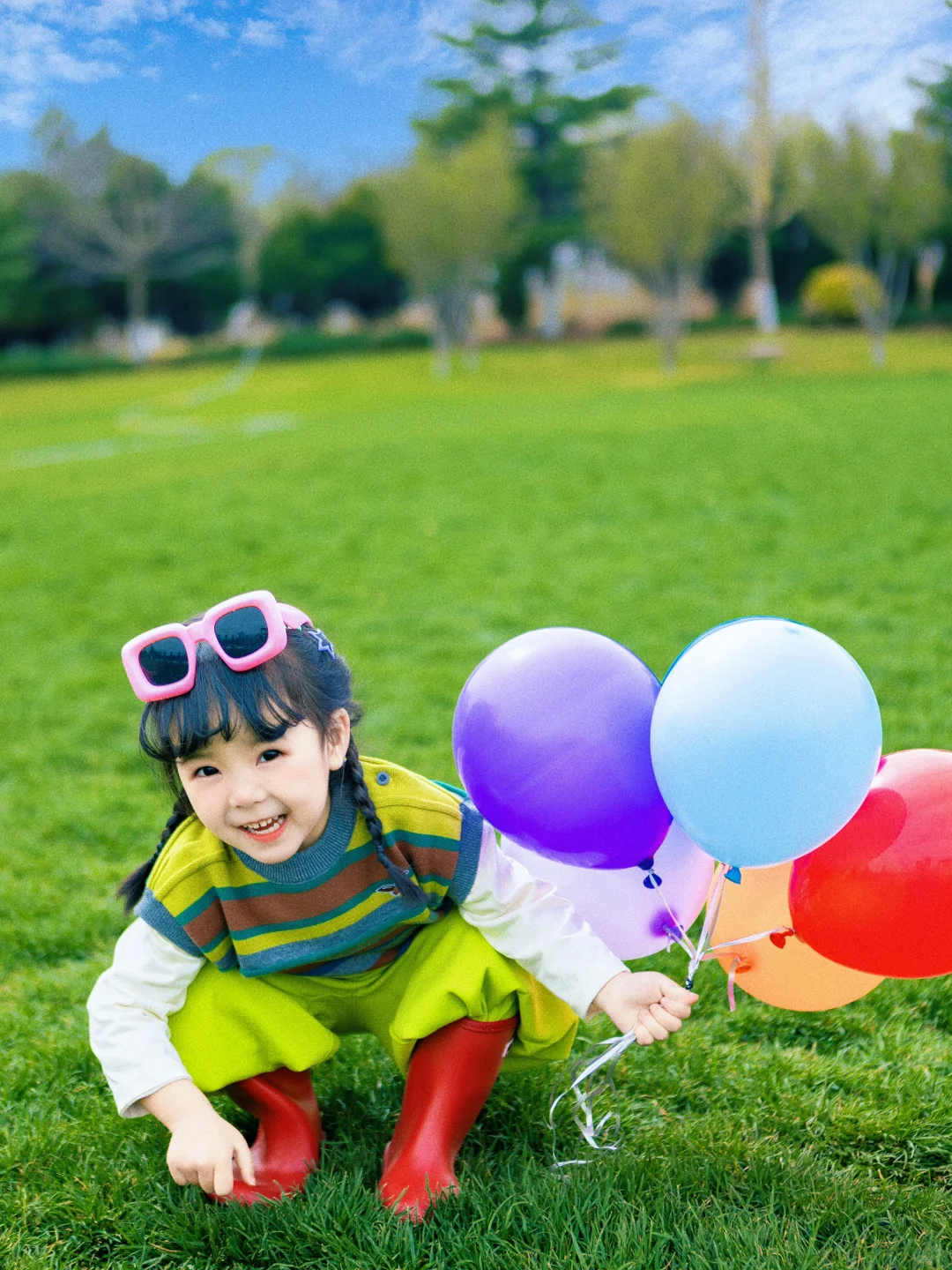 五毛钱的气球🎈+海洋球=春天多巴胺大片🔴🔵