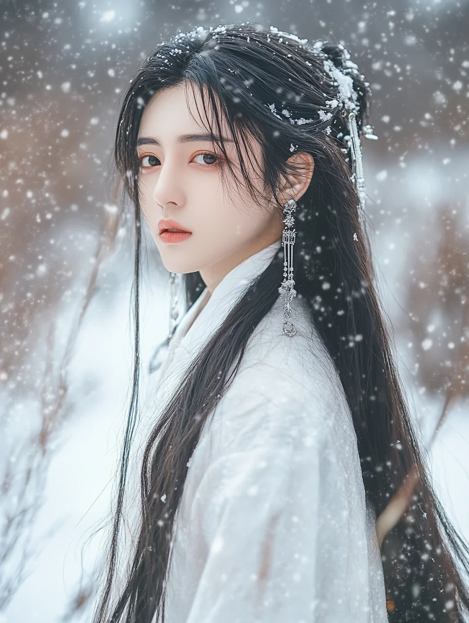 雪落汉服美，回眸醉人心| Hanfu