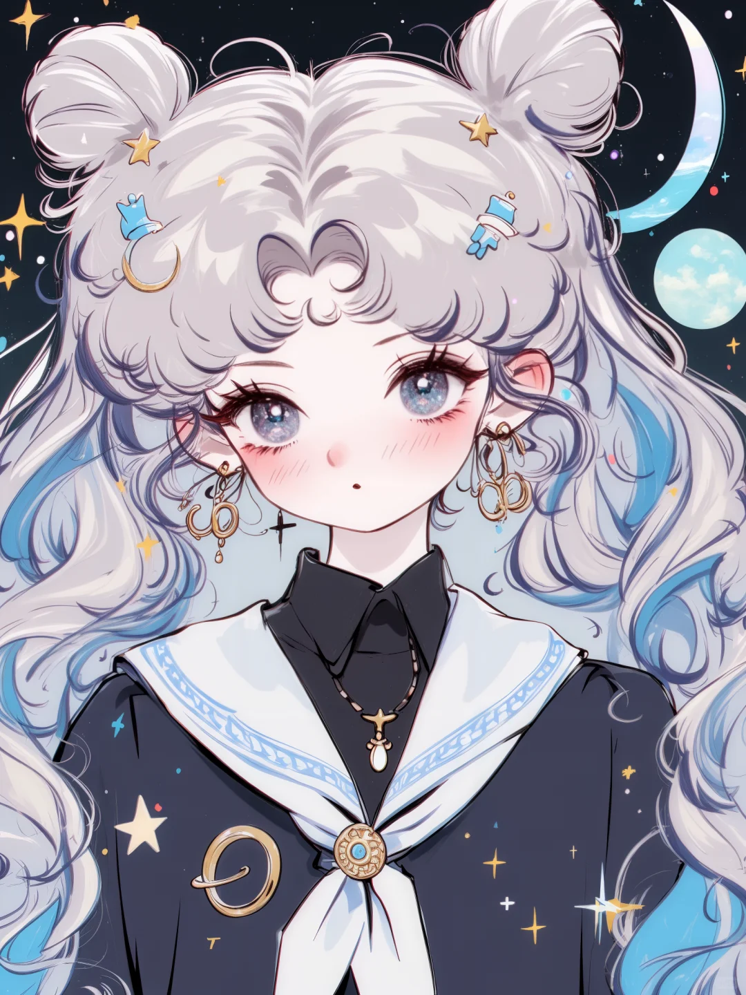 💫美少女战士风插画 | 梦幻双马尾少女来