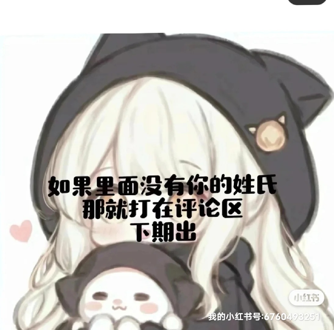 姓氏头像第四期来喽