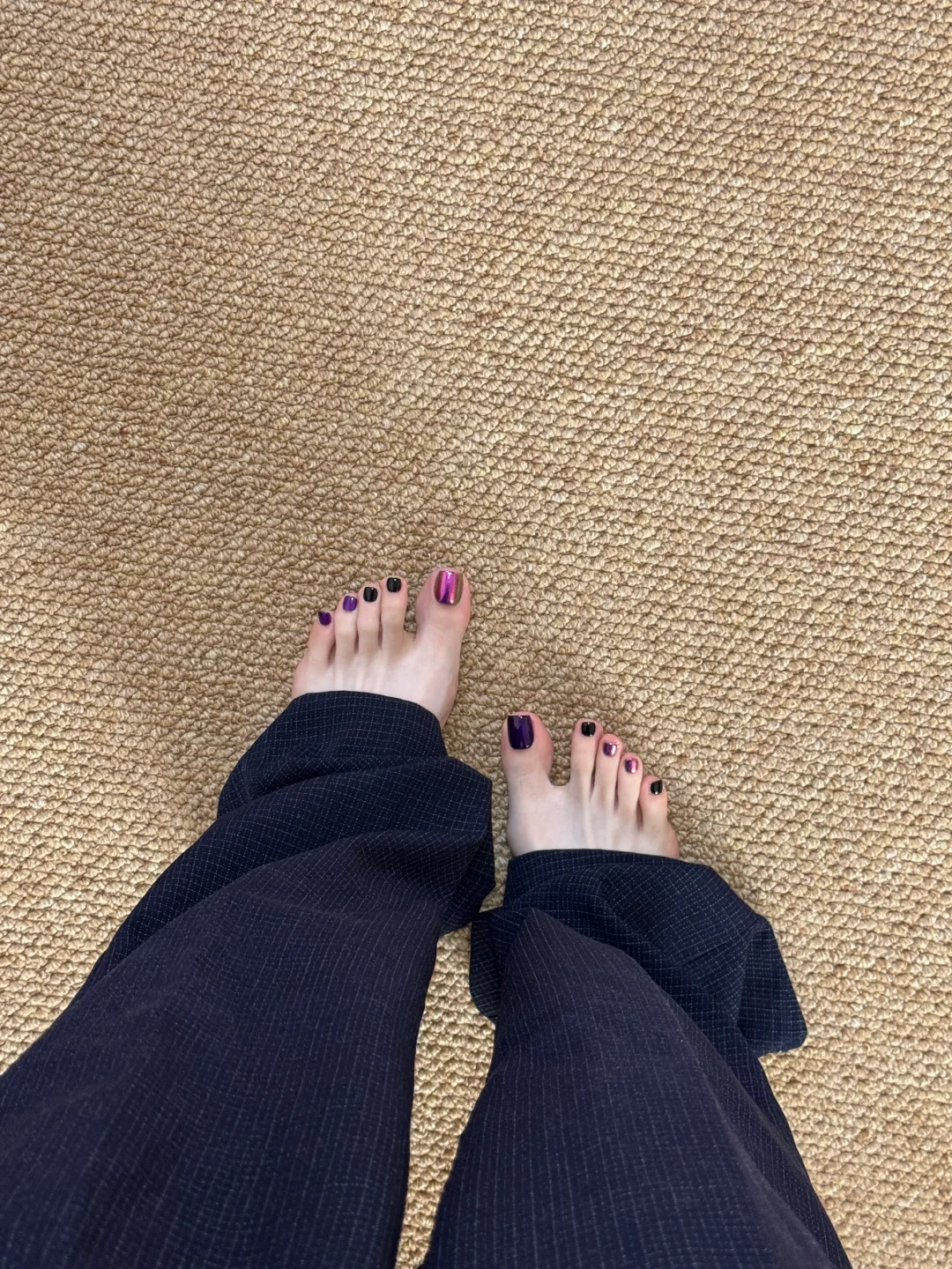 极光粉显白紫色🦶美甲💅|今年爱惨💜紫色！