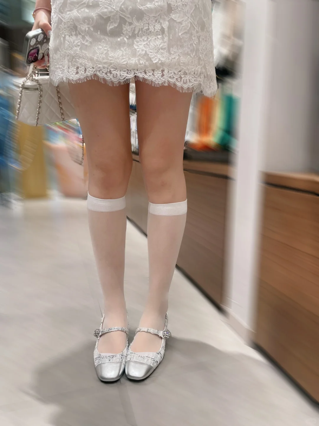微透的膝下袜🧦