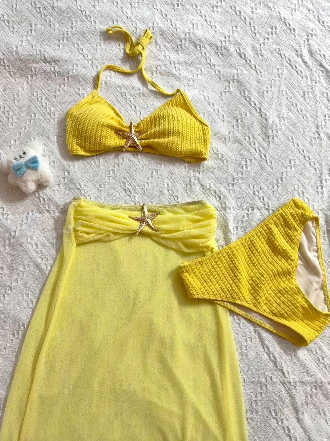 甜美bikini ✨黄色氛围感比基尼真的太好看啦
