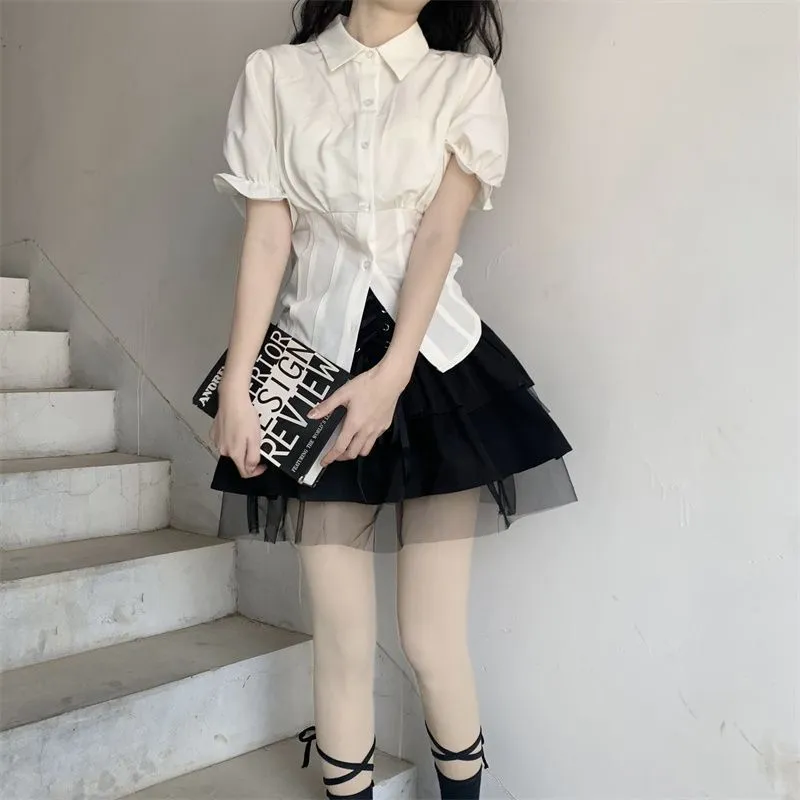 衬衫穿搭太甜了！少女感爆棚~