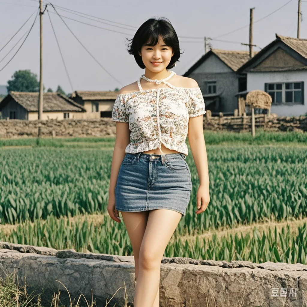 田间的少妇