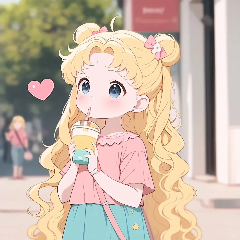 奶茶版美少女头像
