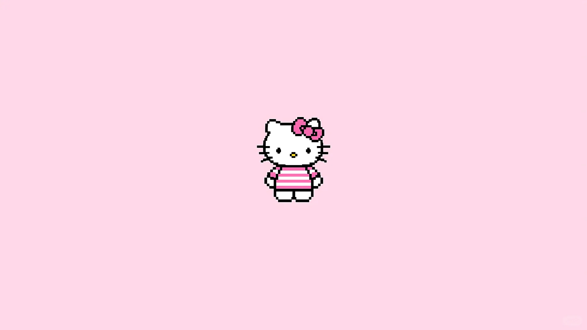 超清4k电脑壁纸丨极简像素风HelloKitty壁纸