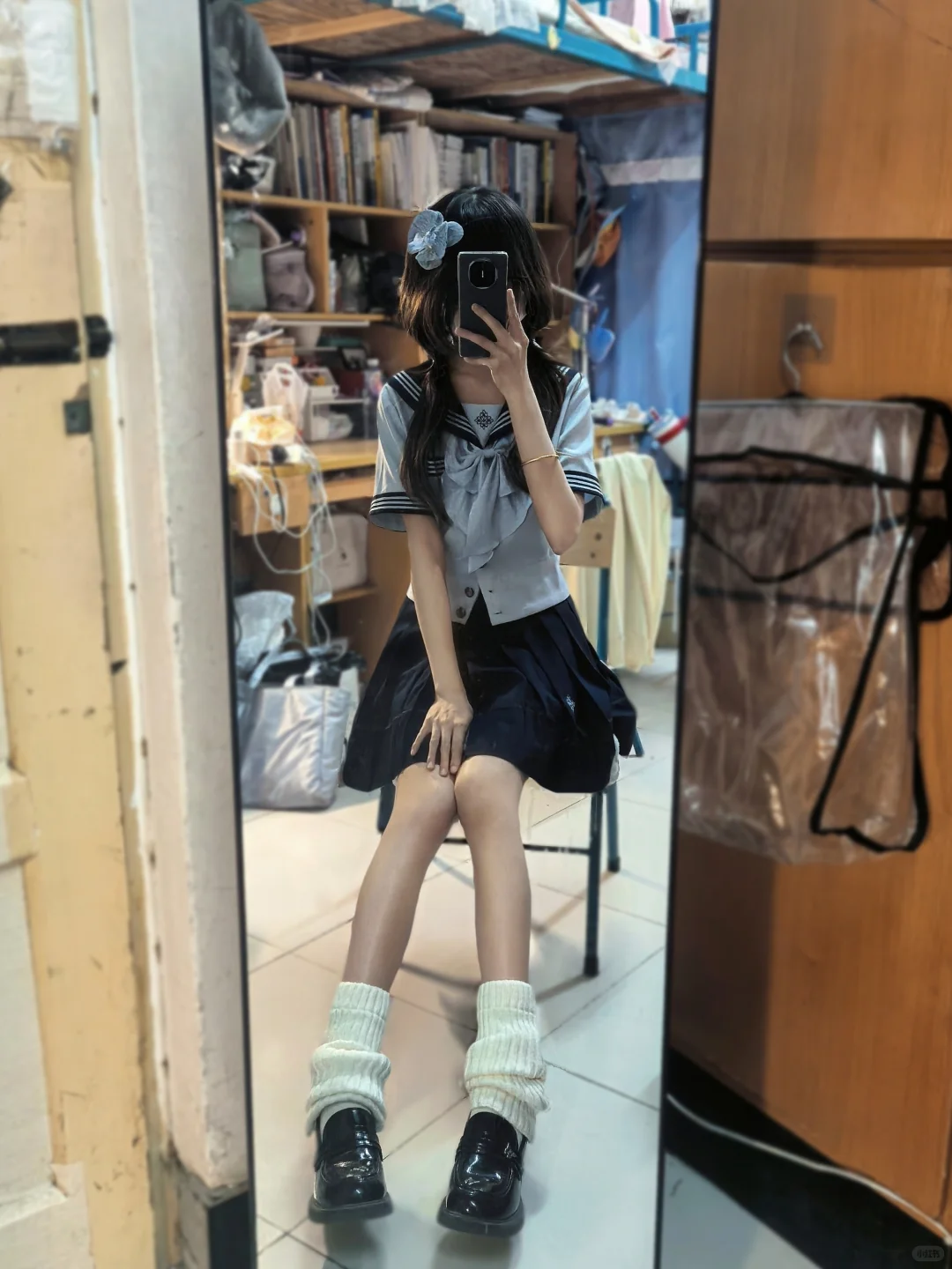 大一穿jk上课五次打卡