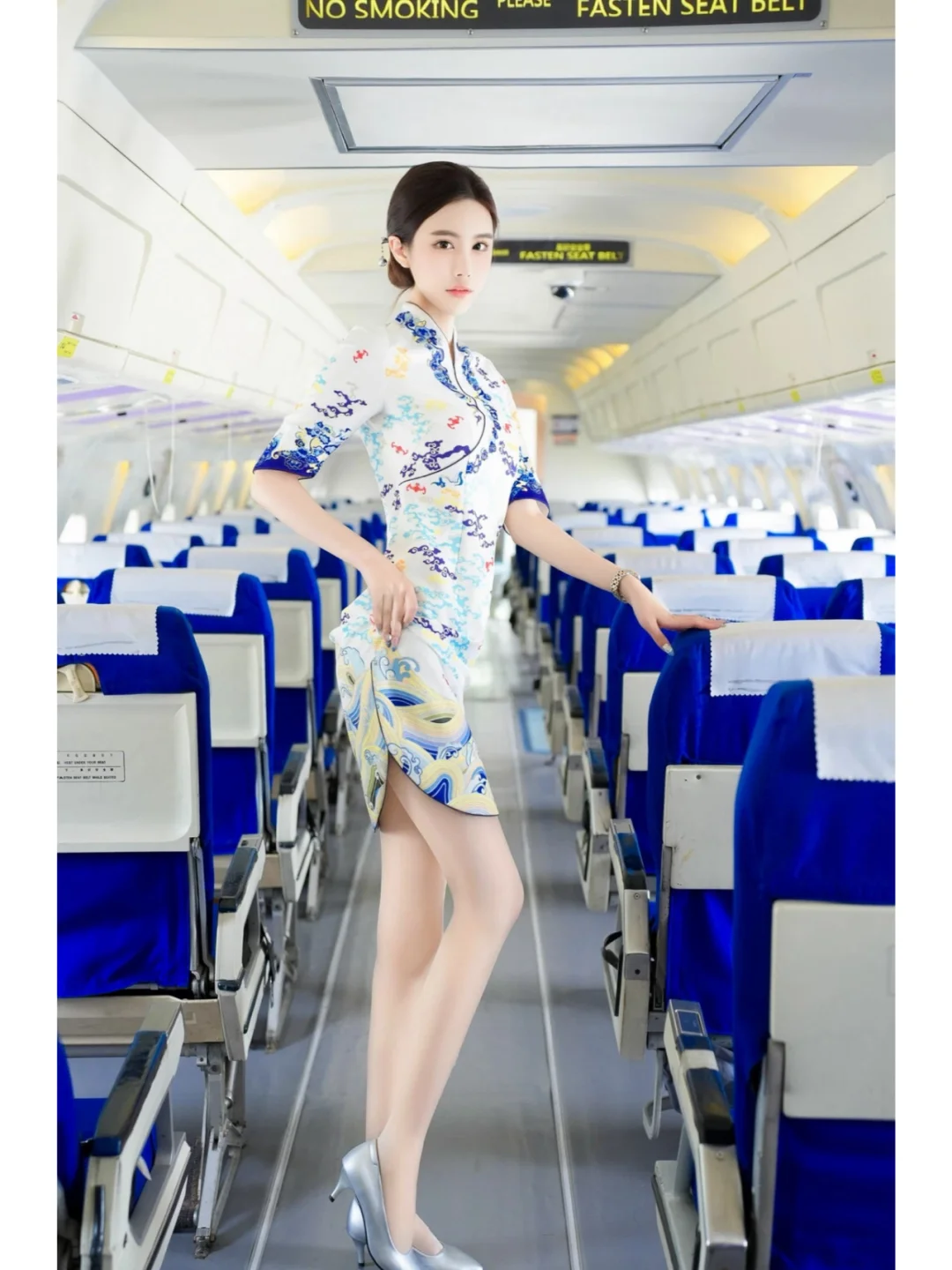 ✈️旗袍空姐，优雅如诗如画🌸