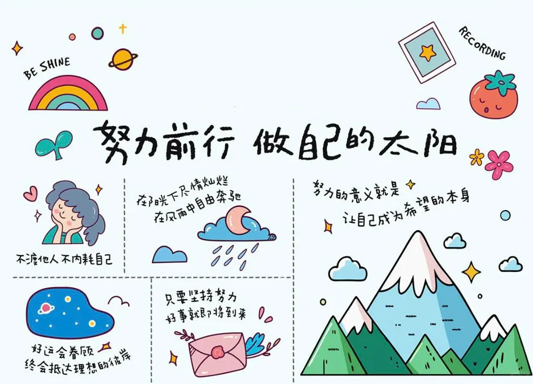 努力前行 做自己的太阳 | 平板壁纸 清新