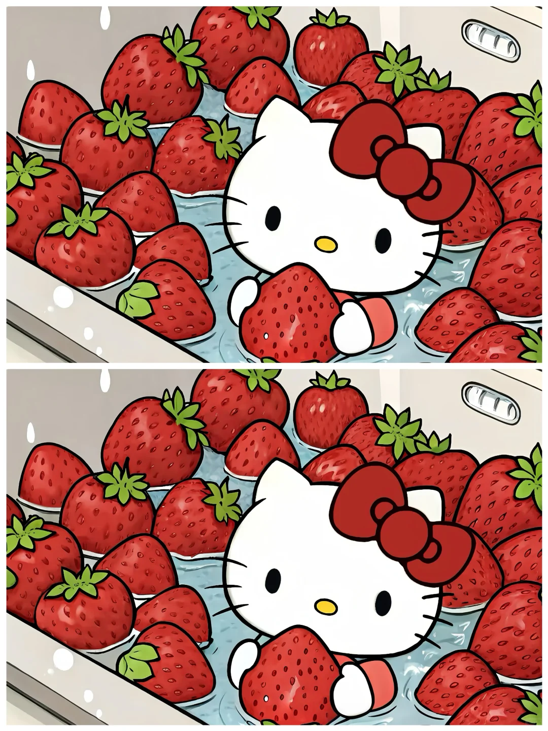❤️Hellokitty草莓🍓甜心手机平板壁纸可爱🩵