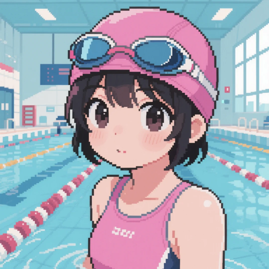 🏊🏻‍♀️游泳 | 游泳人可爱像素风头像可自取