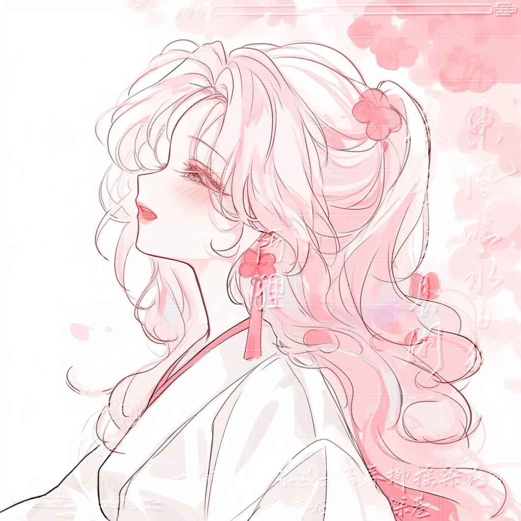 古风头像｜粉色
