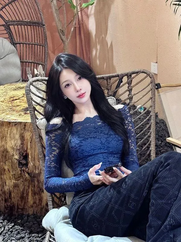 纯欲蕾丝镂空上衣👚春夏季必备