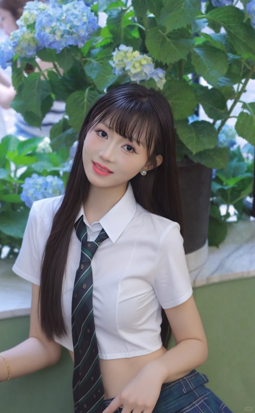 夏天的jk和绣球真绝配！