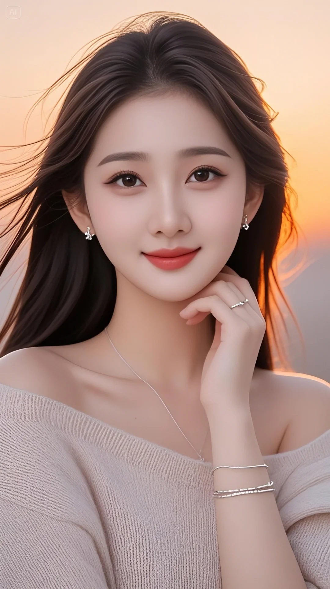 夕阳美女