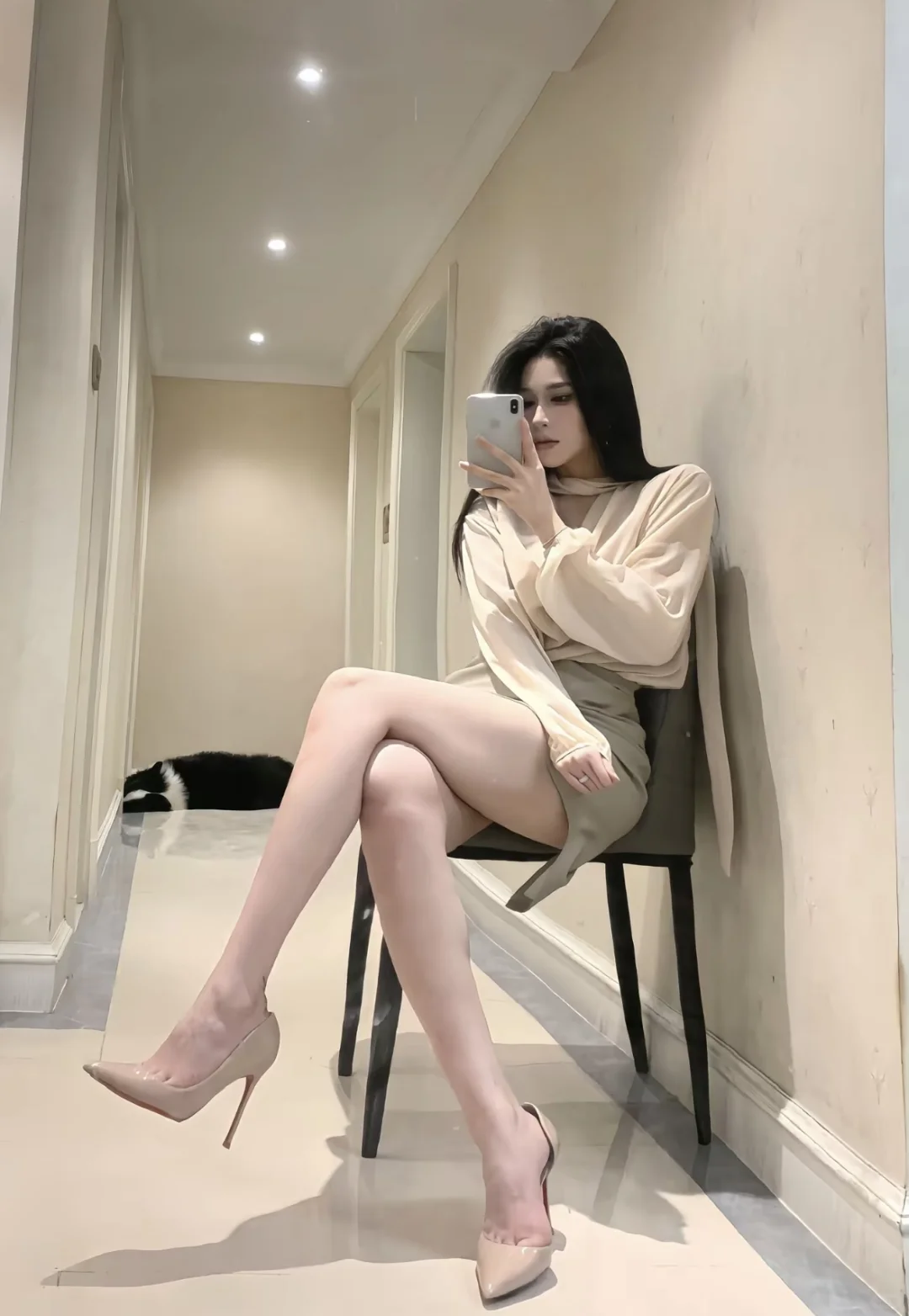 女大模特兼职 会💃配合度高 蹲摄影📷