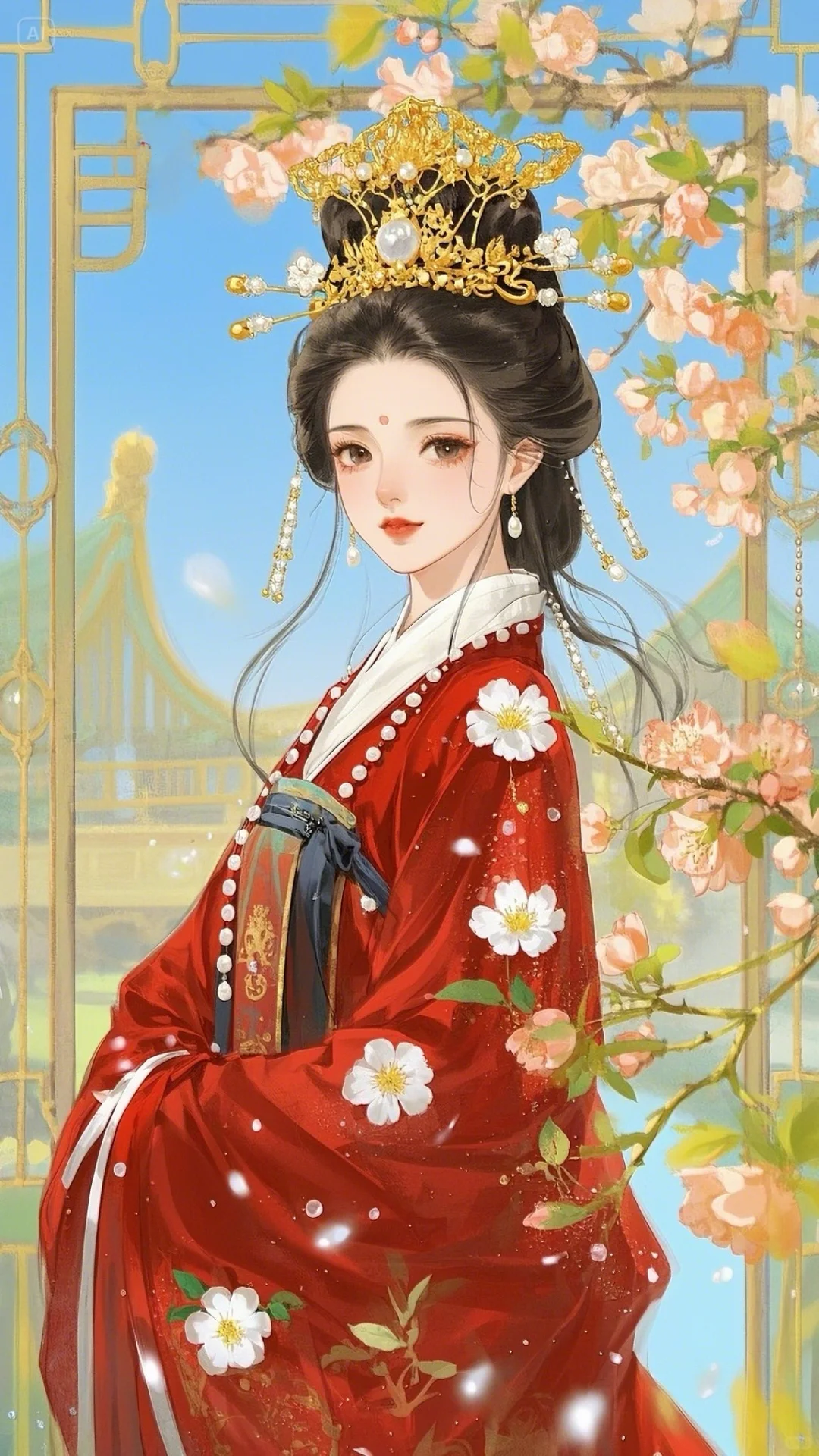 Ai画美人|又是美丽的红衣美人🌹